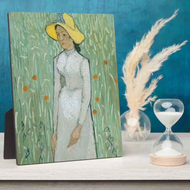 Placa Expositora Vincent van Gogh | Chica en blanco, 1890 (Lado)