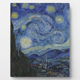 Placa Expositora Vincent Van Gogh - Noche estrellada. Pintura de ar