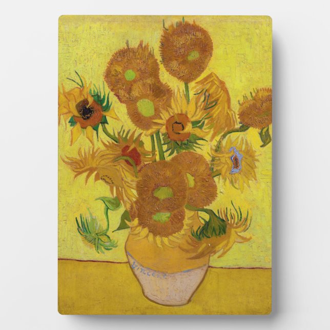 Placa Expositora Vincent van Gogh - Vase con quince girasoles (Frente)