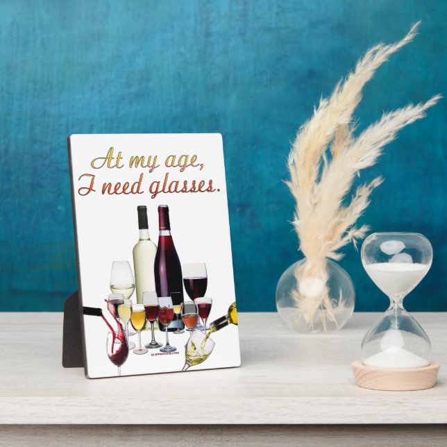 Placa Expositora Vino de SlipperyJoe's Wine Glasses vino fermentado (Lado)