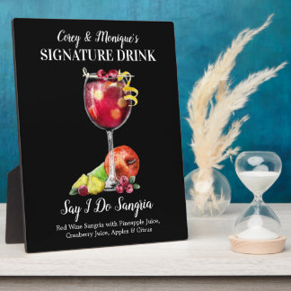 Placa Expositora Vino Rojo Sangria ・ PERSONALIZAR esta bebida