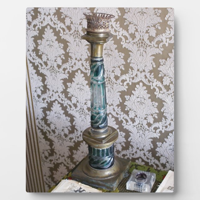 Placa Expositora Vintage blue glass (Frente)