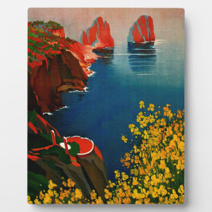 Placa Expositora Vintage Capri L'Isola del Sole Italia