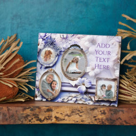 Placa Expositora Vintage Floral Frame Collage with Soft Lavender