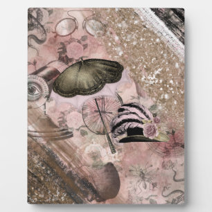 Placa Expositora Vintage Grunge Steampunk Glam Gorra victoriano