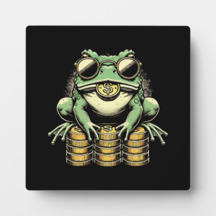 Placa Expositora Vintage, Guay Money Frog, Lucky Toad, Jin Chan
