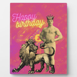 Placa Expositora Vintage Strongman Funky Alteró la mesa de cumpleañ