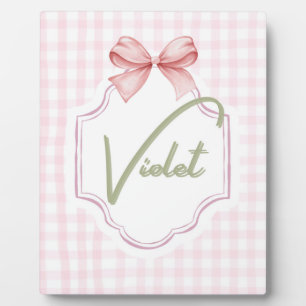 Placa Expositora Violet Personalizado para la Habitación de la Bebé