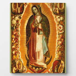 Placa Expositora Virgen de Guadalupe Nuestra Señora Madre María