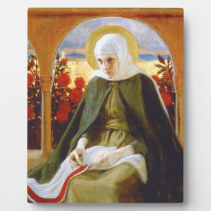 Placa Expositora Virgen María En El Jardín Rosa De Edelfelt Albert