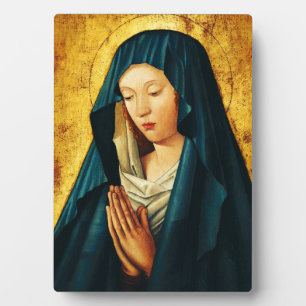 Placa Expositora Virgen María Hodegetria Arte de Icono Católico Biz