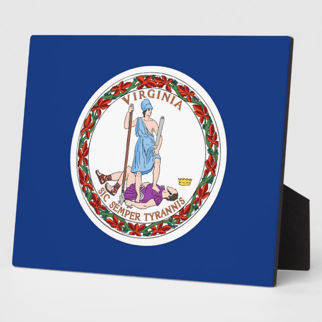 Placa Expositora Virginia State Flag Plaque (Lado)