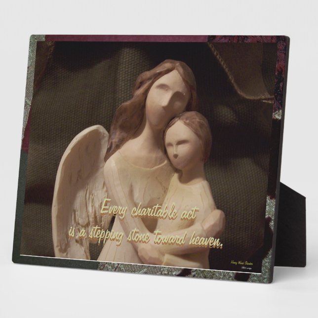 Placa Expositora Virtudes Angel Plaque (Lado)