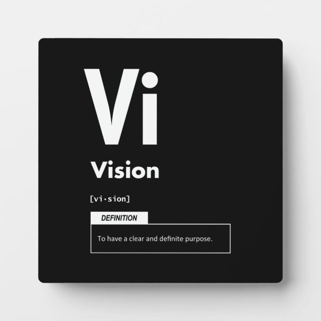 Placa Expositora Visión - Elemento De Éxito - Motivación (Frente)