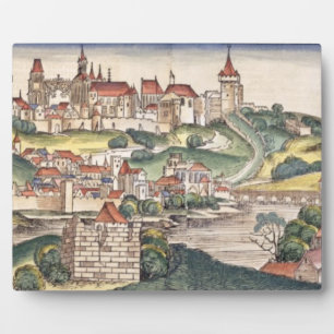 Placa Expositora Vista aérea de Praga desde la Corona de Nuremberg