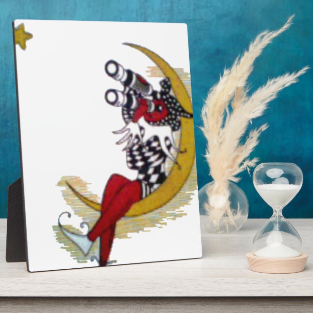 Placa Expositora Vista cósmica: El elfo en la aventura lunar (Lado)