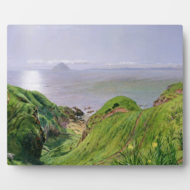 Placa Expositora Vista de Ailsa Craig y la Isla de Arran, 1860 (Frente)