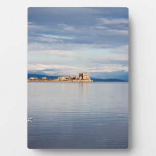 Placa Expositora Vista de invierno Piel Island Morecambe Bay Cumbri