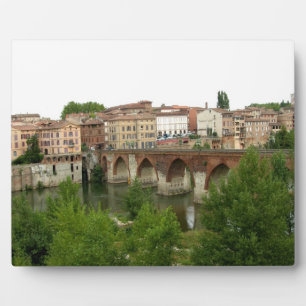 Placa Expositora Vista del puente antiguo (foto)