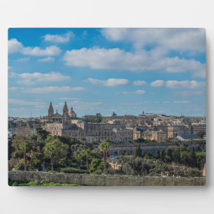 Placa Expositora Vista panorámica del casco antiguo de La Valeta en