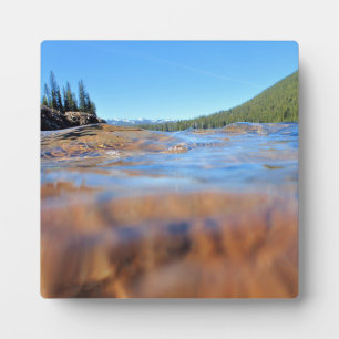 Placa Expositora Vista submarina en el Lago Little Cultus, OR