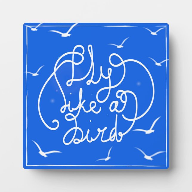 Placa Expositora Volar como un pájaro (Frente)