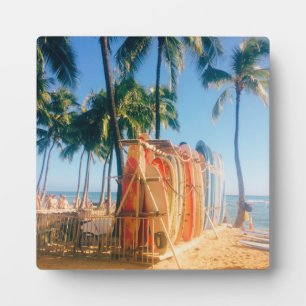 Placa Expositora Waikiki Beach Surfboards