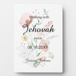 Placa Expositora Walking with Jehovah since Baptism