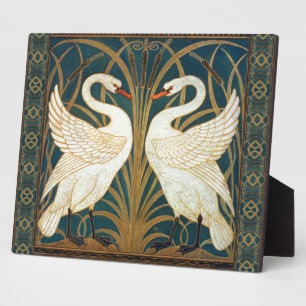 Placa Expositora Walter Crane Swan, Rush E Iris Art Nouveau