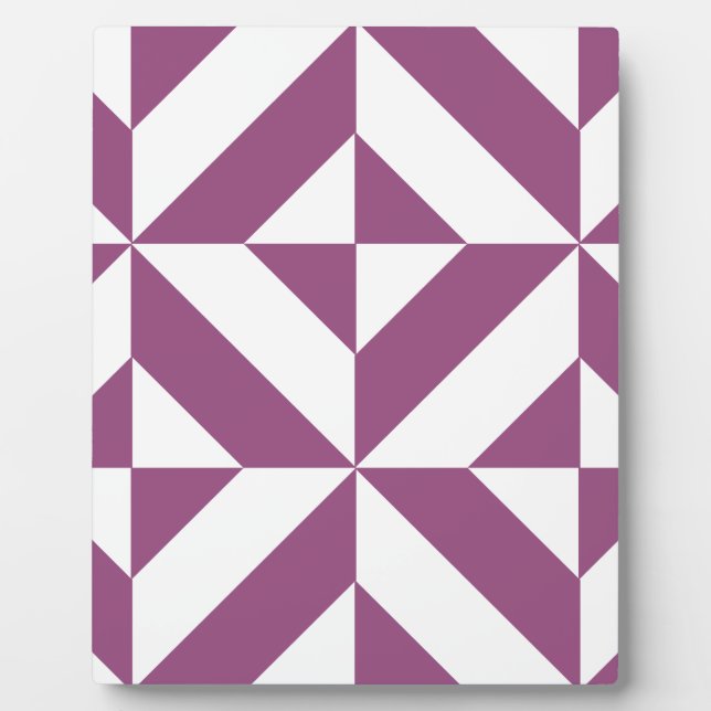 Placa Expositora Warm Grape Geometric Deco Cube Pattern (Frente)