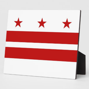 Placa Expositora Washington DC State Flag Plaque