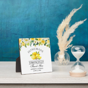 Placa Expositora Watercolor Floral Lemons Limoncello Boda