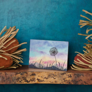 Placa Expositora Watercolor Painting Dandelion