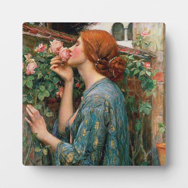 Placa Expositora Waterhouse El alma de la Rosa Plaque (Frente)