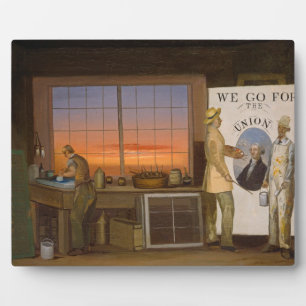Placa Expositora "We Go for the Union", c.1840-1850 (aceite sobre l