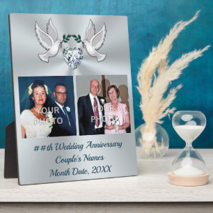 Placa Expositora Wedding Anniversary Gift Photos, 1 or 2 Pictures