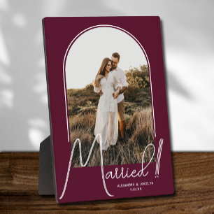 Placa Expositora Wedding Arch Photo Burgundy