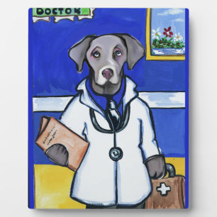 PLACA EXPOSITORA WEIMARANER MÉDICA