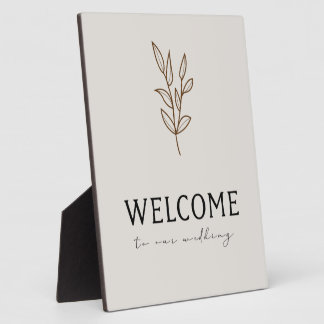 Placa Expositora Welcoming Tabletop Plaque with Easel