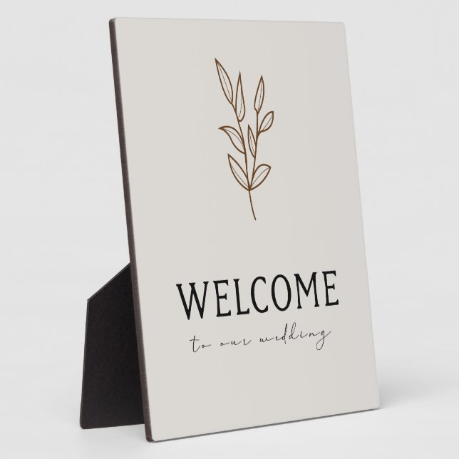 Placa Expositora Welcoming Tabletop Plaque with Easel (Lado)