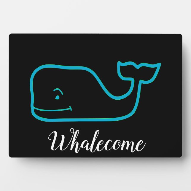 Placa Expositora Whalecome Whale (Frente)