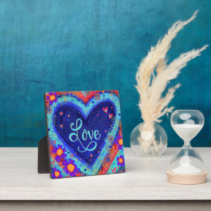 Placa Expositora Whimsical Fun Colorful Cute Love Heart