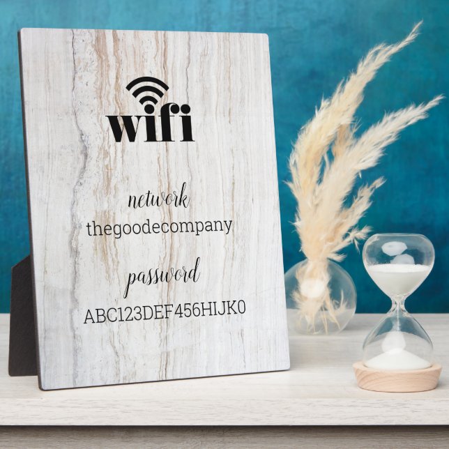 Placa Expositora Wifi Information *Modern Hospitality* Rustic (Lado)