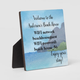 Placa Expositora Wifi Network and Password Business Retail