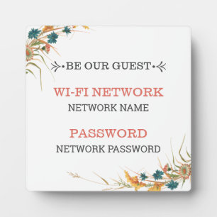Placa Expositora Wifi Network Plaque