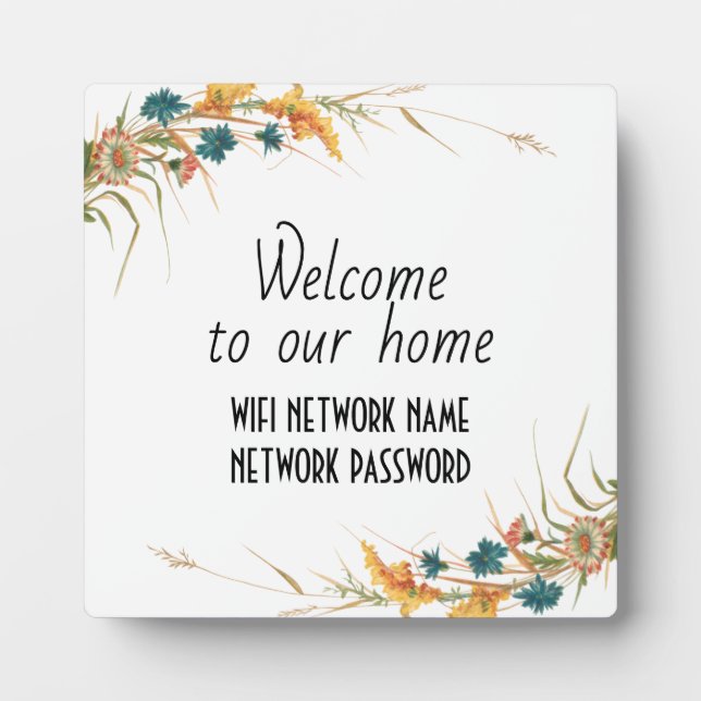 Placa Expositora Wifi Password (Frente)