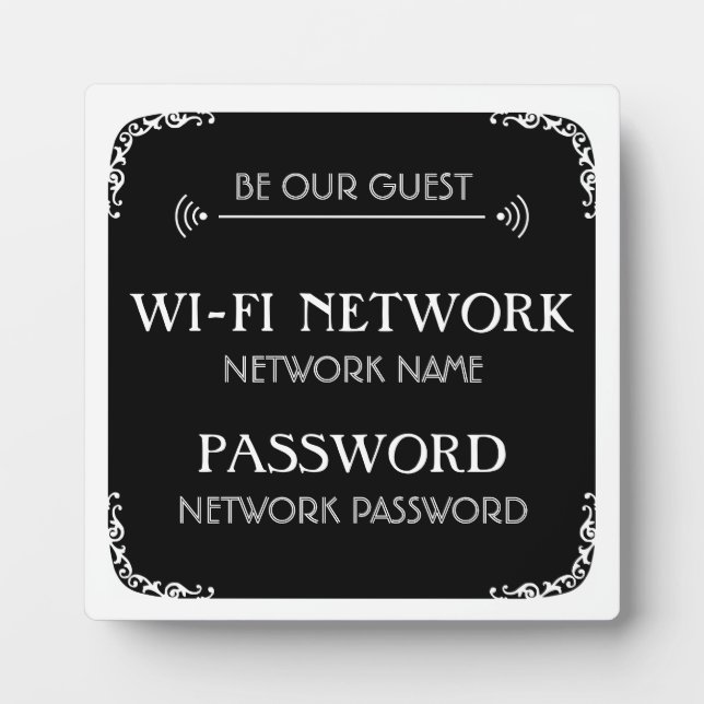 Placa Expositora Wifi Password (Frente)