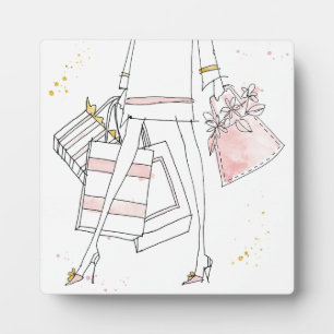 Placa Expositora Wild Apple Modern Pink Fashion Sketch
