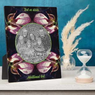 Placa Expositora Wild Pink Lady Slipper Orchid Añadir tu propia fot