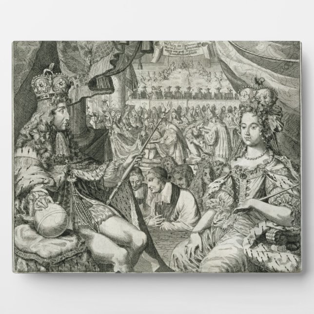 Placa Expositora William III (1650-1702) y Mary II (1662-94) King (Frente)